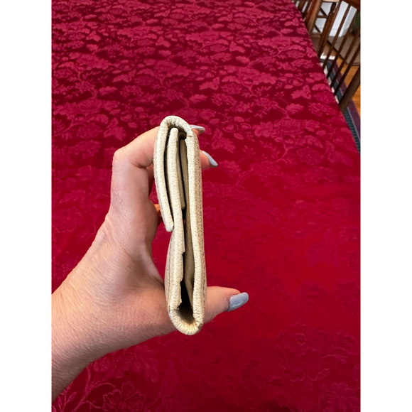 Prada Off-White Perforated Leather Compact Snap Wallet - Picture 8 of 13